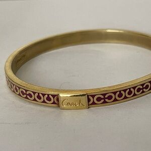 Coach C logo, Coach signature enamel bangle bracelet